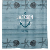 Rideaux De Douche Starfish Rustique Poisson à étoiles Custom Family  (Devant)