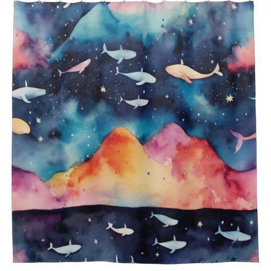 Rideaux De Douche Starry Seascape (Devant)