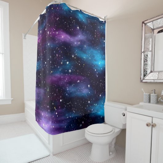 Rideaux De Douche Starry Sky Galaxy (En situation)