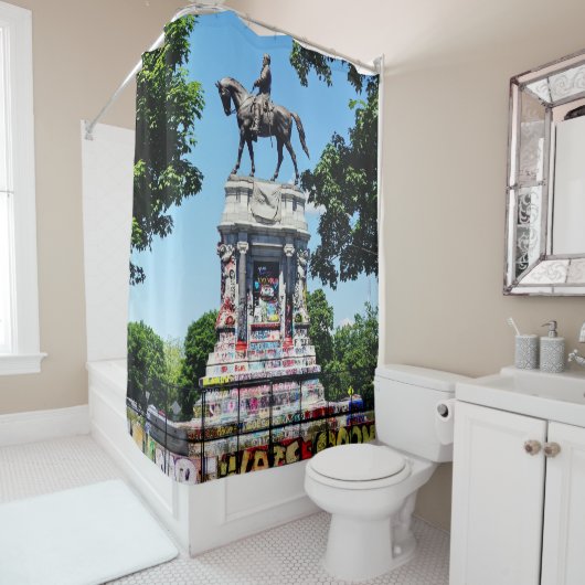 Rideaux De Douche Statue de Robert E. Lee (En situation)