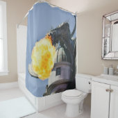 Rideaux De Douche Statue du dragon de la respiration du feu (En situation)