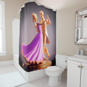Rideaux De Douche Statues d'or (En situation)