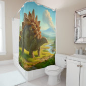 Rideaux De Douche Stegosaurus (En situation)