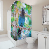 Rideaux De Douche Steller's Jay - Photographie originale (En situation)