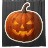 Rideaux De Douche Sticker Citrouille Halloween éffrayant (Devant)