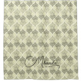 Rideaux De Douche Stone Custom Name Watercolor Geometric Pattern  (Devant)