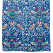 Rideaux De Douche Strawberry Thief Blue, William Morris (Devant)