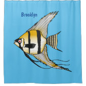 Rideaux De Douche Striped angelfish cartoon (Devant)