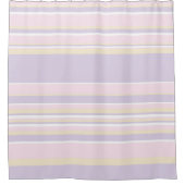 Rideaux De Douche Stripes complexes - rose pastel, jaune et violet (Devant)