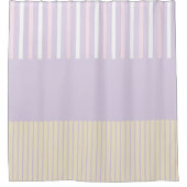 Rideaux De Douche Stripes Pop Couleur - Rose Pastel, Jaune & Violet (Devant)