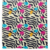 Rideaux De Douche Stripes zébrées Abstraites avec pellicule de peint (Devant)