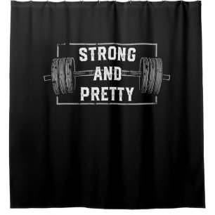 Rideaux De Douche Strong and Pretty Funny Gym Quotes Tank Top
