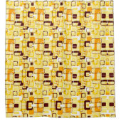 Rideaux De Douche Style abstrait jaune et noir moderne (Devant)