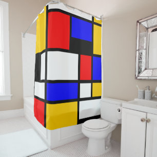 Rideaux De Douche Style Art Mondrian