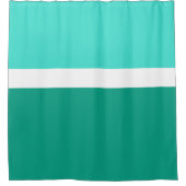 Rideaux De Douche Style de bloc de couleur Turquoise blanc turquoise (Devant)