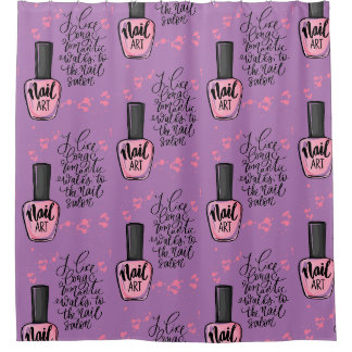Rideaux De Douche style de citation d'art des ongles déco