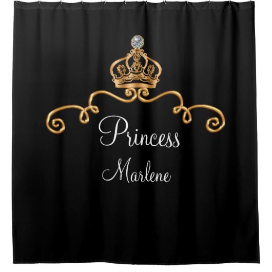 Rideaux De Douche Style de monogramme de princesse royale chic (Devant)