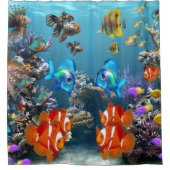 Rideaux De Douche Style de vie marine d'aquarium (Devant)