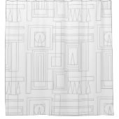 Rideaux De Douche Style Déco gris et blanc Imprimer (Devant)