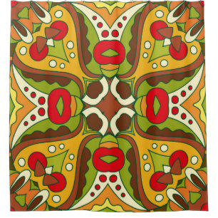 Rideaux De Douche Style ethnique oriental Motif sans couture