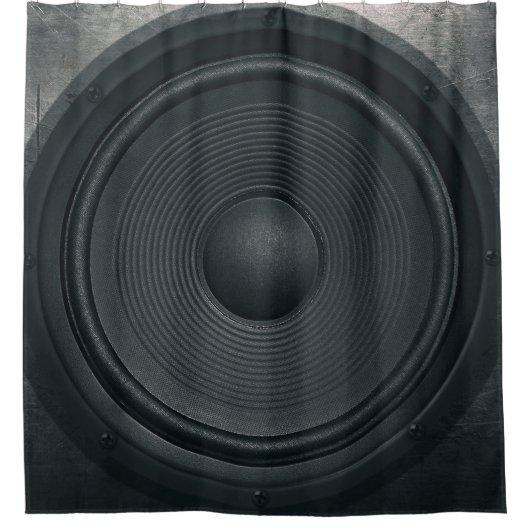 Rideaux De Douche Style Grunge, arrière - plan haut-parleur audio (Devant)