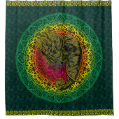 Rideaux De Douche Style indien ethnique - mandala - éléphant tribal (Devant)