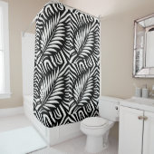 Rideaux De Douche Style Leaf Zebra Stripes (En situation)