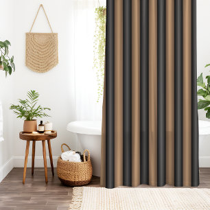 Rideaux De Douche Style moderne Grillades Brown grillées avec profon
