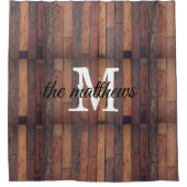 Rideaux De Douche Style rustique Agritourisme Monogram Famille Nom g (Devant)