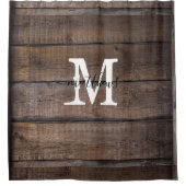Rideaux De Douche Style rustique bois Monogramme Chêne Campagne Agri (Devant)