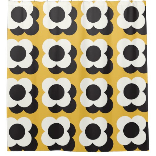 Rideaux De Douche Style scandinave, motif vintage fleuri (Devant)