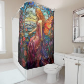 Rideaux De Douche Style Tiffany Vitrail Verre magique Fée (En situation)