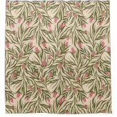 Rideaux De Douche Stylized pink bell-shaped floral pattern (Devant)