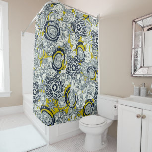Rideaux De Douche succulent chartreuse indigo