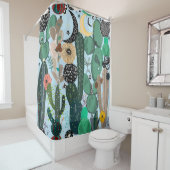 Rideaux De Douche Succulent et cactus (En situation)