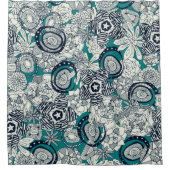 Rideaux De Douche succulent indigo bleu (Devant)