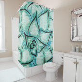 Rideaux De Douche Succulent vert clair (En situation)