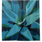 Rideaux De Douche Succulents Blue Agave Cactus Succulents (Devant)