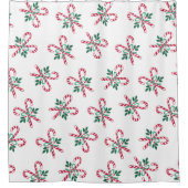 Rideaux De Douche sucres de canne de Noël rétro (Devant)