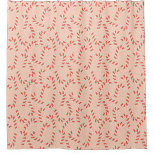 Rideaux De Douche Sucres de canne de Noël roses Peachy