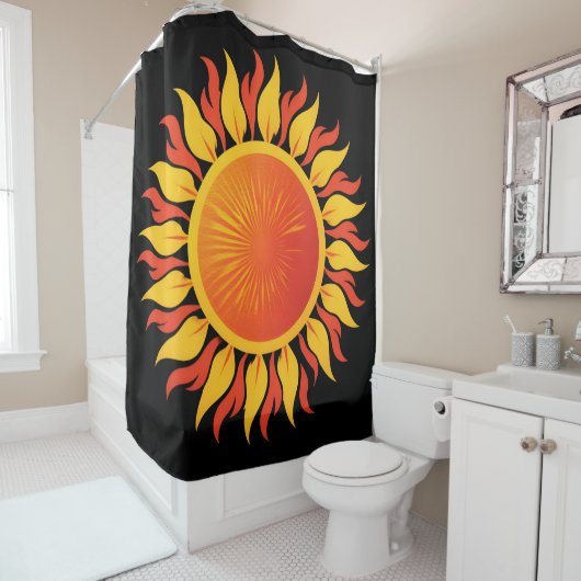 Rideaux De Douche Sun Fire (En situation)