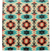 Rideaux De Douche Sunburst à motifs amérindiens (Devant)