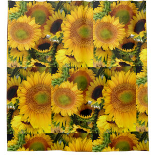 Rideaux De Douche Sunflower Sunshine Jaune Joyeuses fleurs d'été