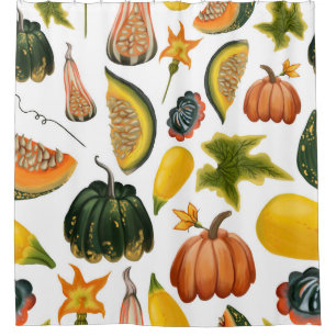 Rideaux De Douche Sunflowers Été : Motif Vintage d'aquarelle