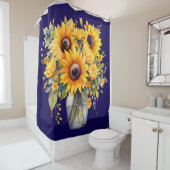 Rideaux De Douche Sunflowers in Vase Shower Curtain (En situation)