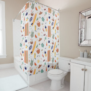 Rideaux De Douche Sunny Beach Fun Motif