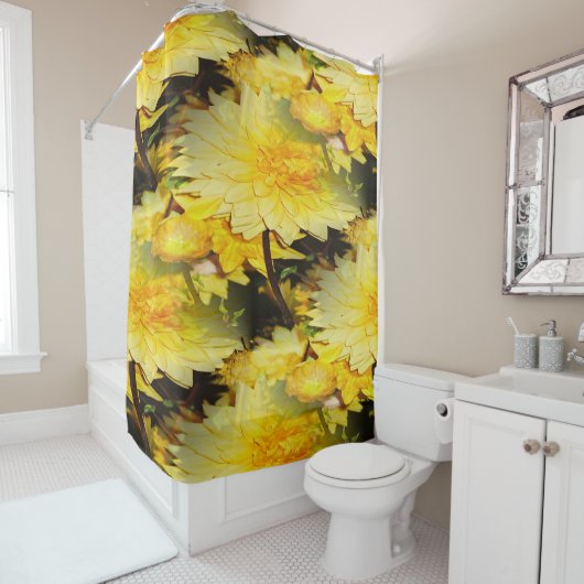 Rideaux De Douche Sunny Dahlias... (En situation)
