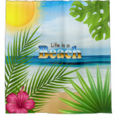 Rideaux De Douche Sunrise Life est un concept de plage (Devant)