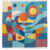 Rideaux De Douche Sunrise Ocean Wave (Devant)