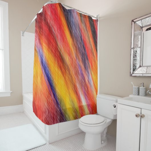 Rideaux De Douche Sunset Abstract (En situation)